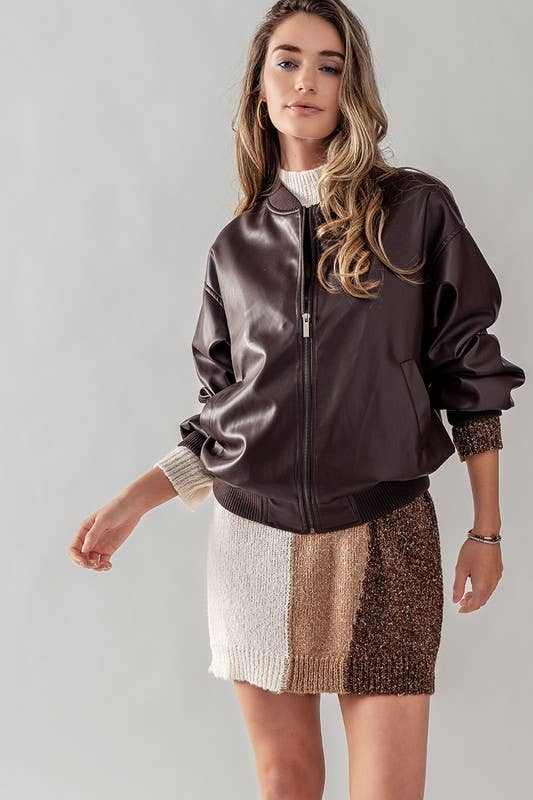 Vintage Brown Leather Bomber Classic Timeless Charm Comfort Style 
