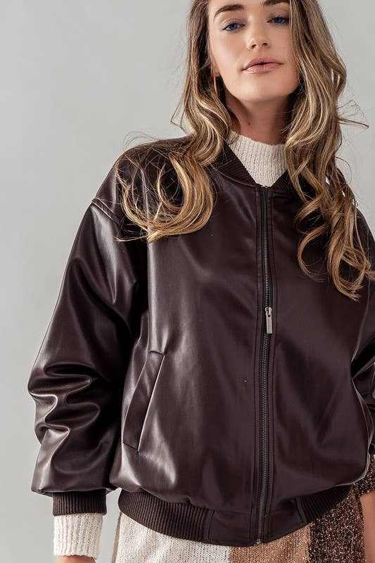 Vintage Brown Leather Bomber Classic Timeless Charm Comfort Style 
