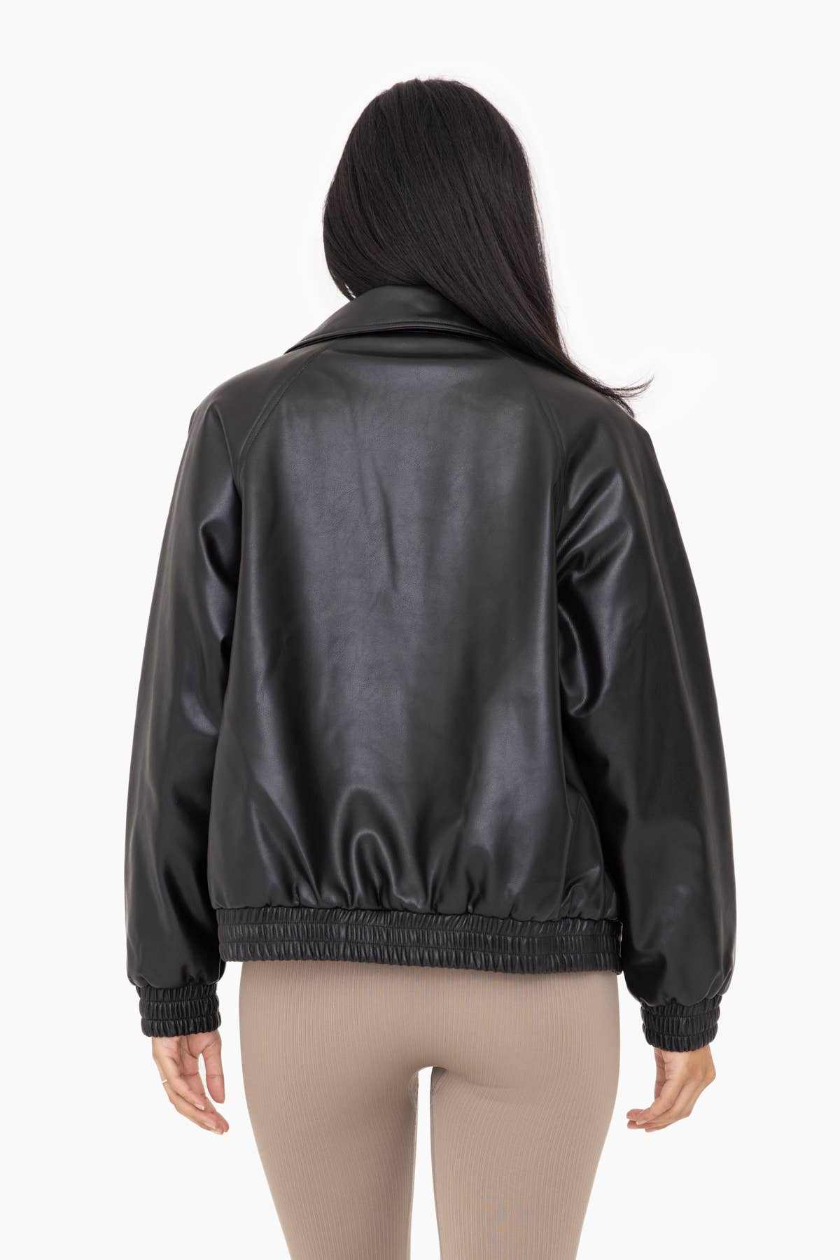 Vegan Leather Bomber Jacket Classic Style Sustainable Quality