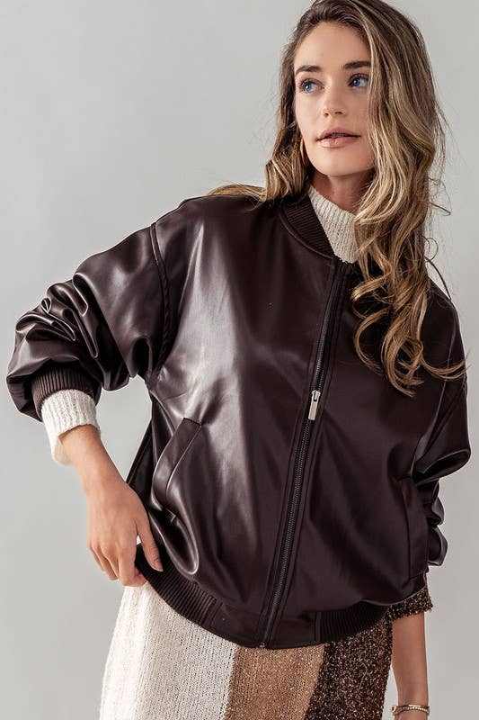 Vintage Brown Leather Bomber Classic Timeless Charm Comfort Style 