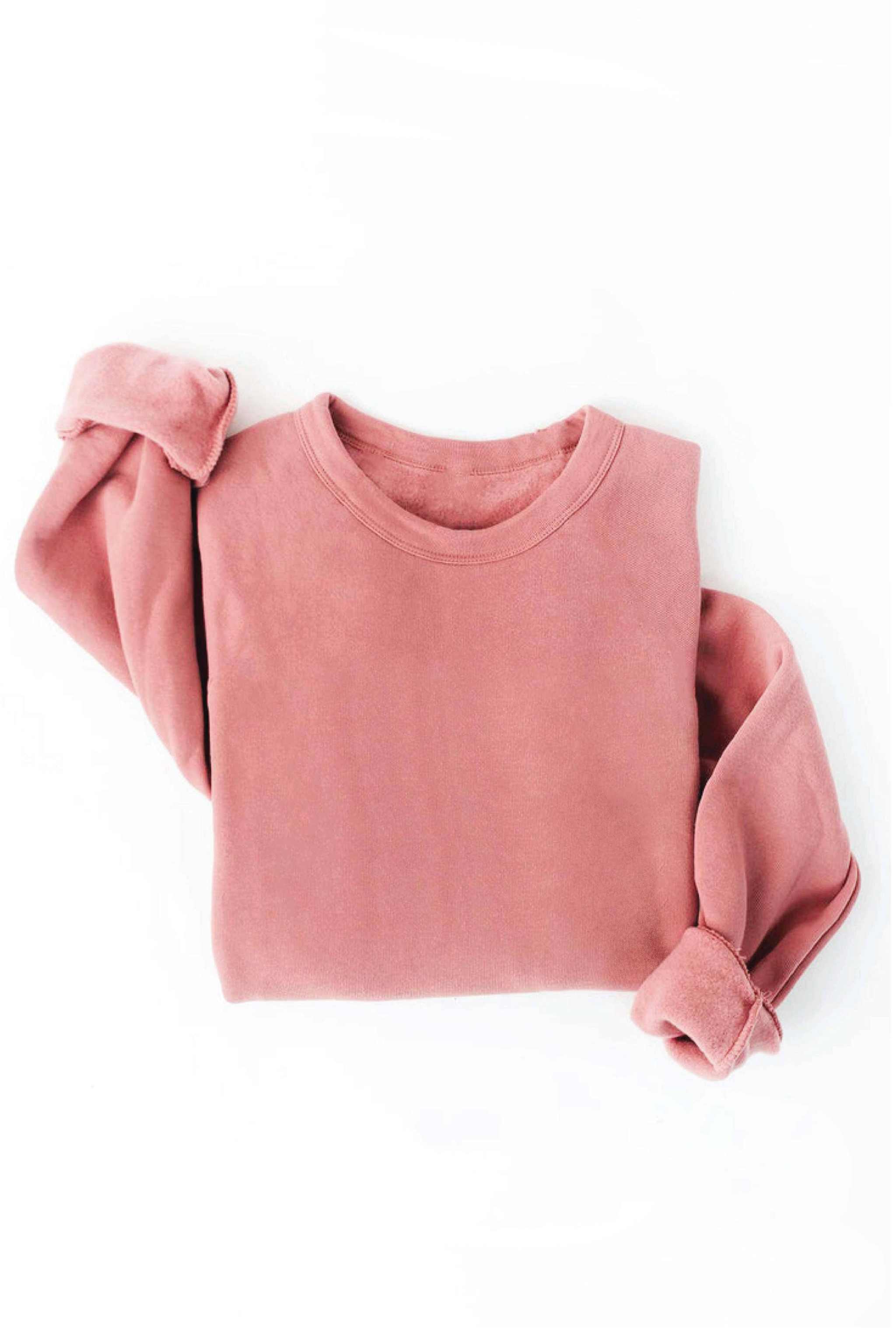 Calm Collective Sweatshirt pullover relaxed fit comfort Premium Basic Solid Graphic Sweatshirt: L / HEATHER DUST - Jennifer Kay Design