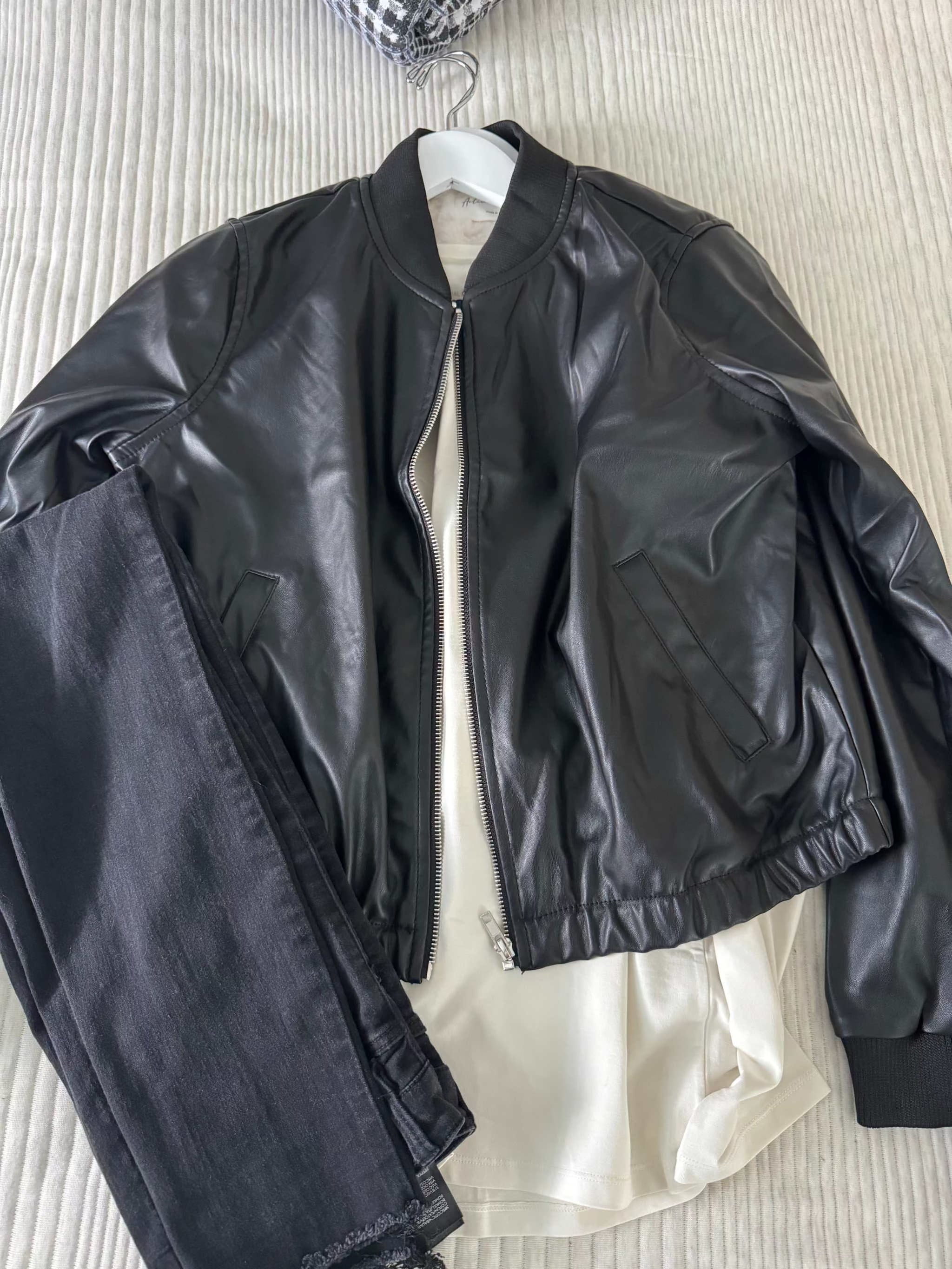 Slim Bomber Jacket Chic timeless sleek stylish versatile