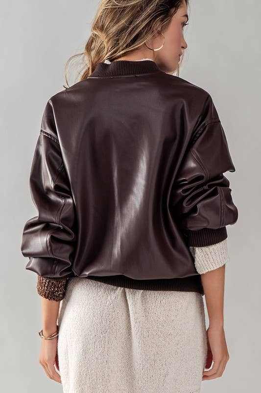 Vintage Brown Leather Bomber Classic Timeless Charm Comfort Style 