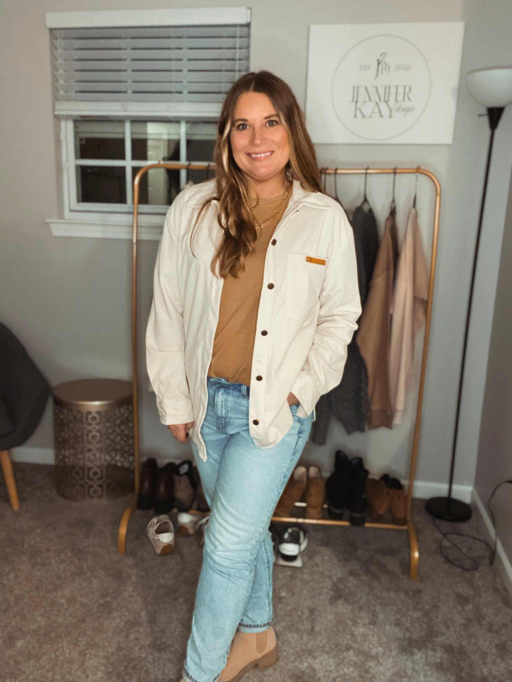 Corduroy Buttoned Shacket - Jennifer Kay Design