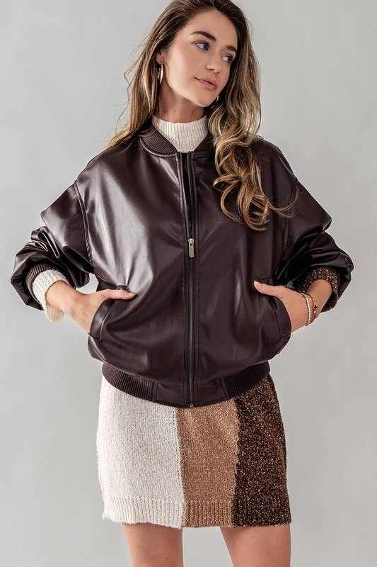 Vintage Brown Leather Bomber Classic Timeless Charm Comfort Style 