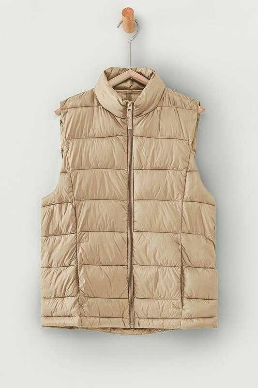 Quilted Puffer Vest combines cozy chic lifestyle fall winter spring